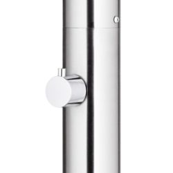 vidaXL Hagedusj med grått dusjbrett 220 cm rustfritt stål