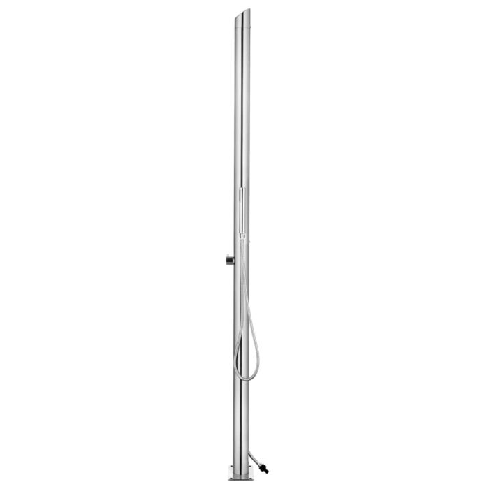 vidaXL Hagedusj med grått dusjbrett 225 cm rustfritt stål