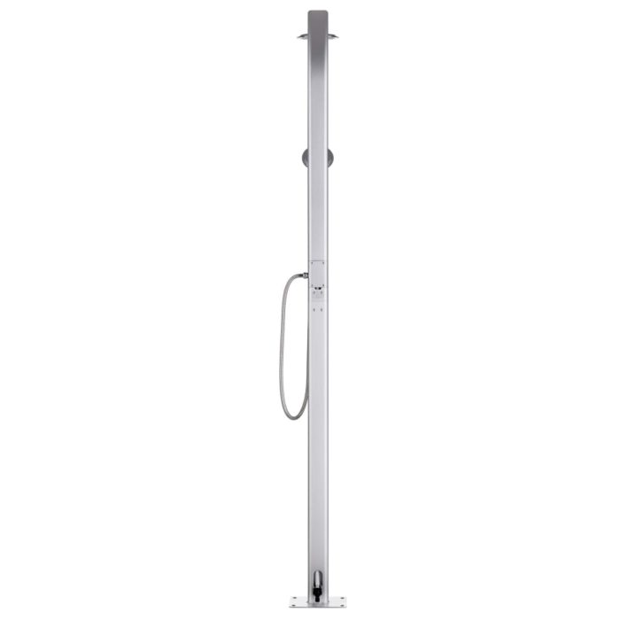 vidaXL Hagedusj med grått dusjbrett 220 cm aluminium