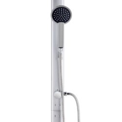 vidaXL Hagedusj med grått dusjbrett 220 cm aluminium