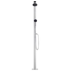 vidaXL Hagedusj med brunt dusjbrett 220 cm aluminium