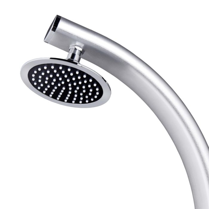vidaXL Hagedusj med brunt dusjbrett 220 cm aluminium