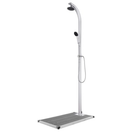 vidaXL Hagedusj med grått dusjbrett 220 cm aluminium