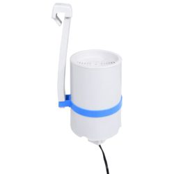 vidaXL Plaskebasseng med overflaterenser og pumpe 350×90 cm grå