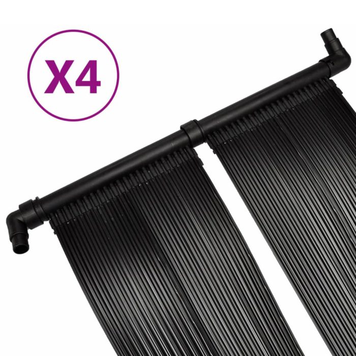 vidaXL Soldrevne bassengvarmerpaneler 4 stk 80×620 cm
