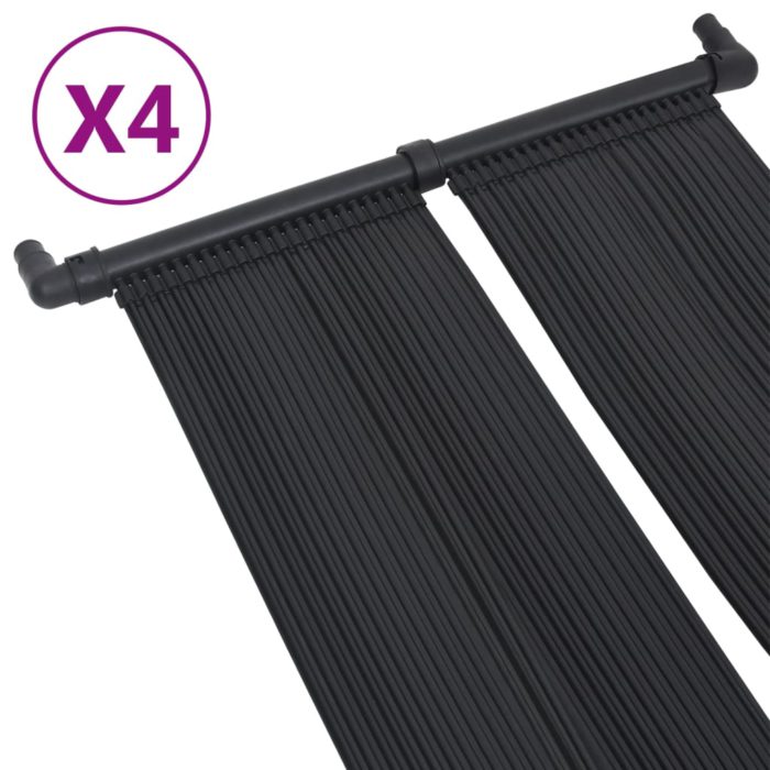 vidaXL Soldrevne bassengvarmerpaneler 4 stk 80×310 cm