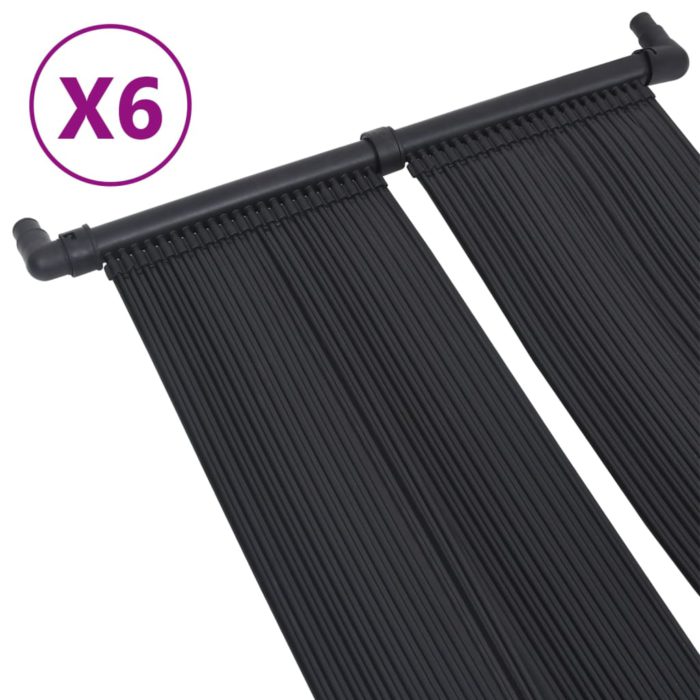 vidaXL Soldrevne bassengvarmerpaneler 6 stk 80×310 cm