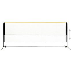 vidaXL Justerbart badmintonnett 400x103x94-158 cm metall