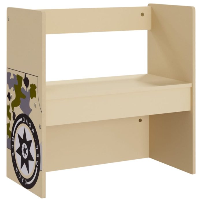 vidaXL Barnebord og stolsett 3 deler terrengbildesign MDF