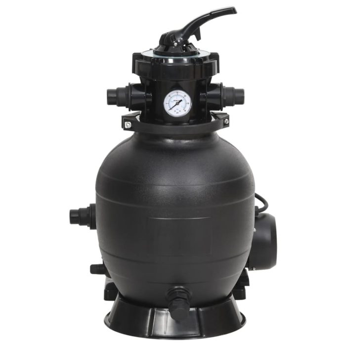 vidaXL Bassengsandfilter med forfilter svart