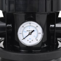 vidaXL Bassengsandfilter med forfilter svart