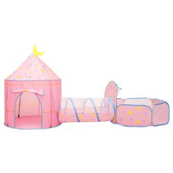 vidaXL Leketelt med 250 baller rosa 301x120x128 cm