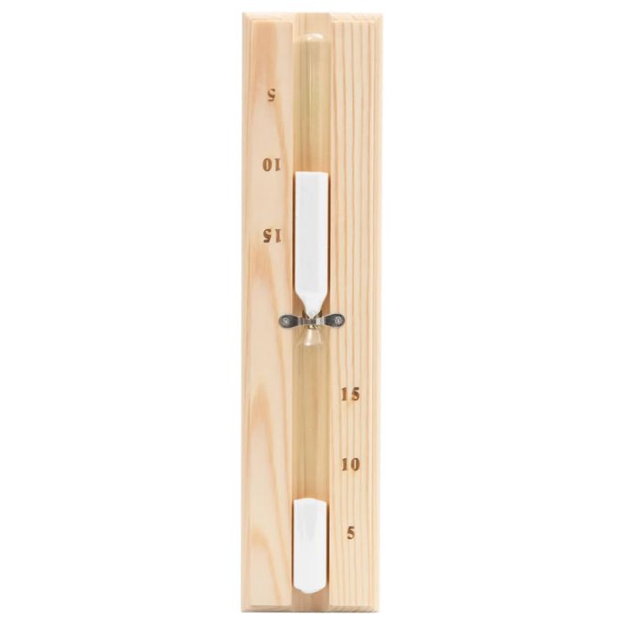 vidaXL 2-i-1 Hygrometer og timeglass til badstue heltre furu