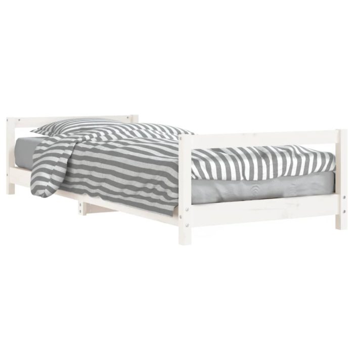 vidaXL Barnesengeramme hvit 80×200 cm heltre furu