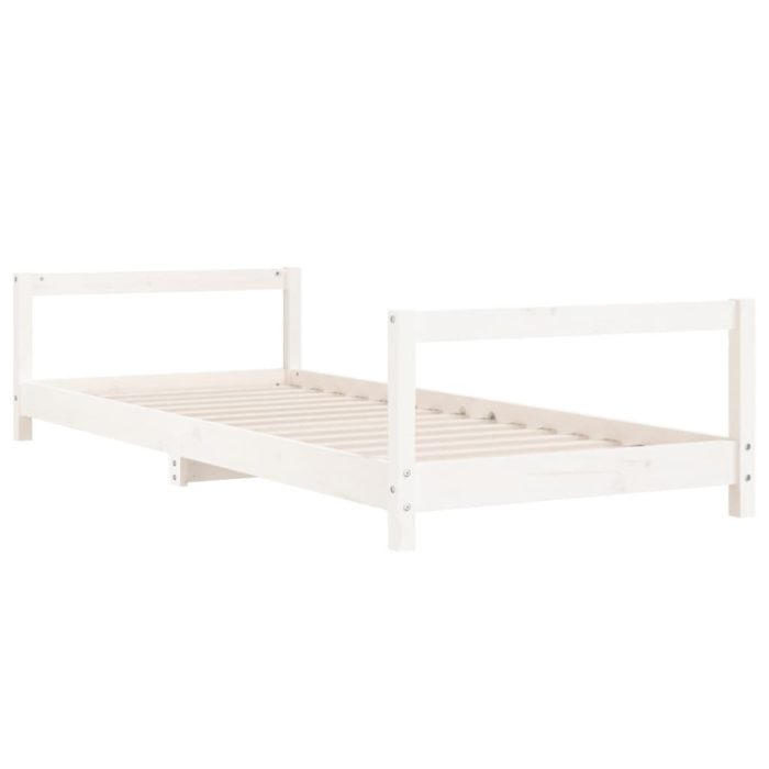 vidaXL Barnesengeramme hvit 80×200 cm heltre furu