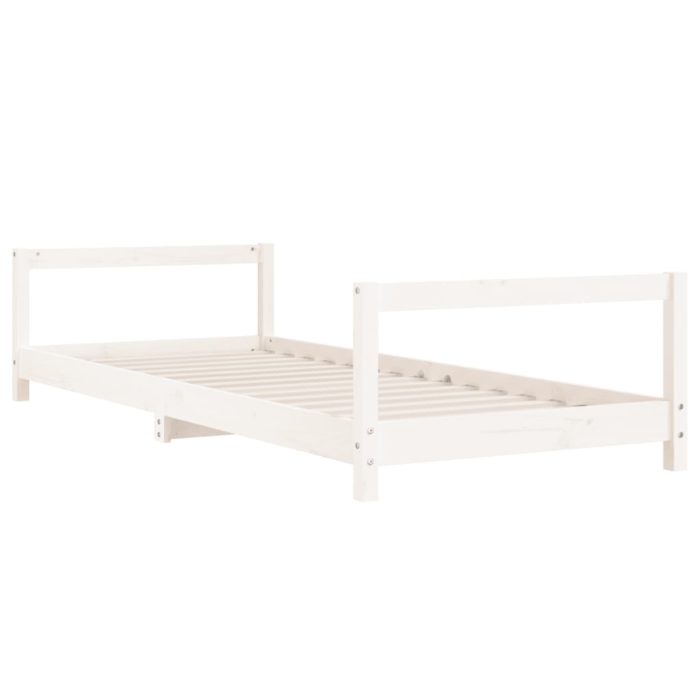 vidaXL Barnesengeramme hvit 80×200 cm heltre furu