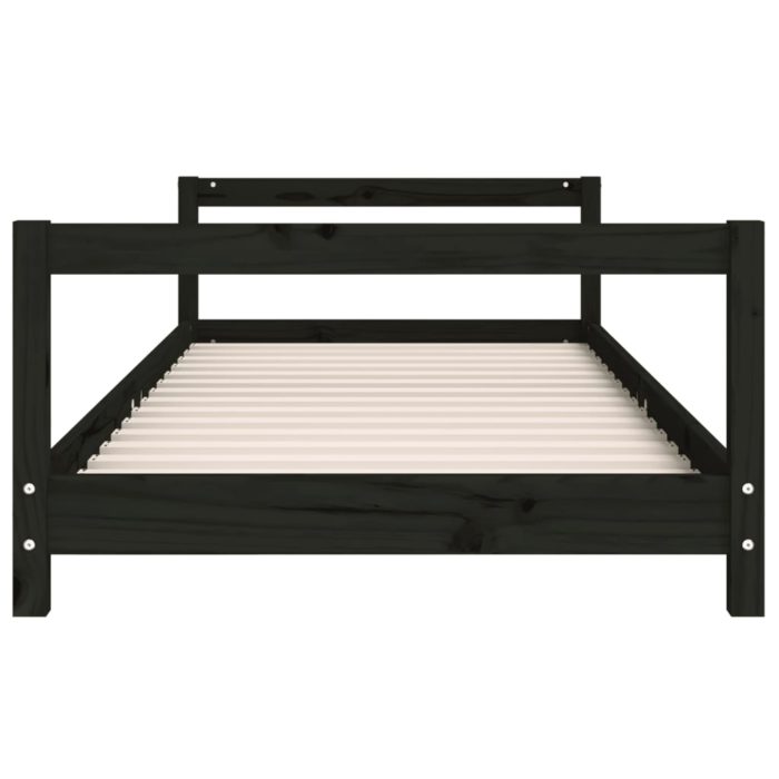 vidaXL Barnesengeramme svart 80×200 cm heltre furu