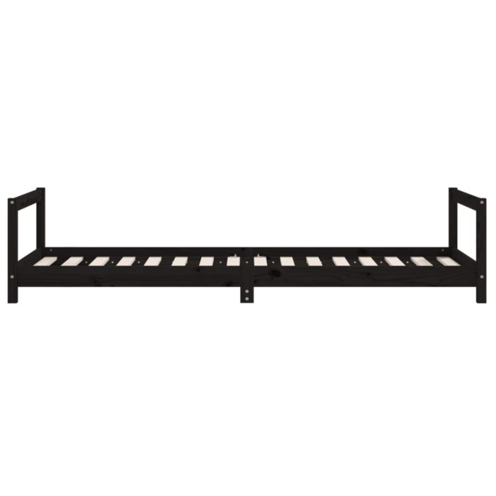 vidaXL Barnesengeramme svart 90×200 cm heltre furu