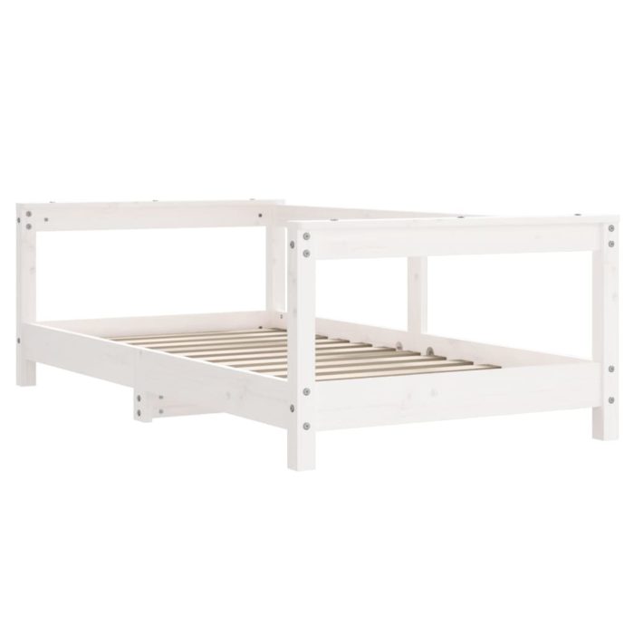vidaXL Barnesengeramme hvit 70×140 cm heltre furu