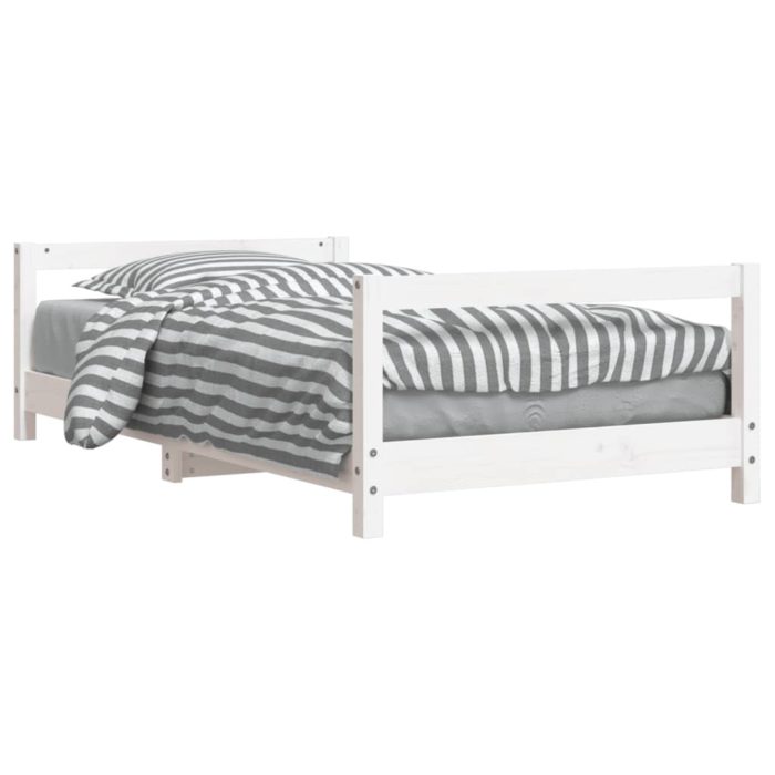 vidaXL Barnesengeramme hvit 80×160 cm heltre furu