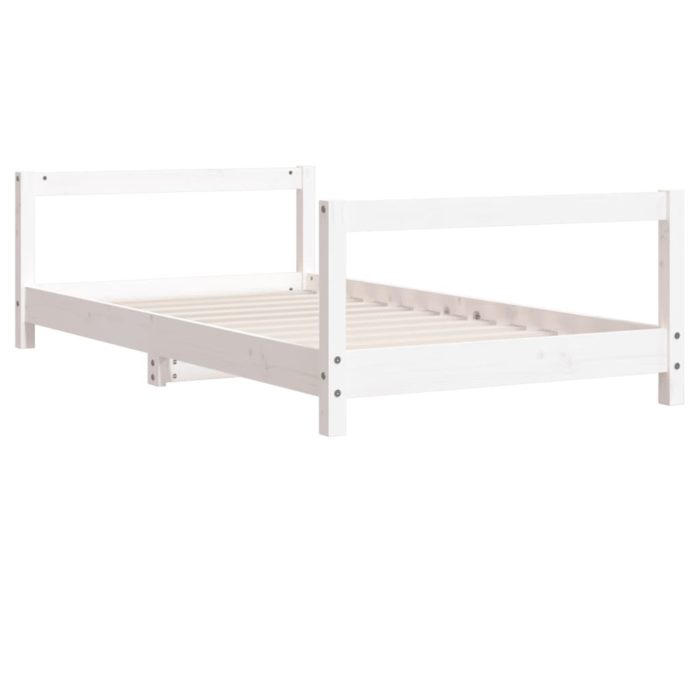 vidaXL Barnesengeramme hvit 80×160 cm heltre furu