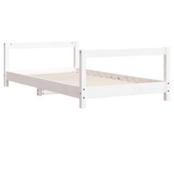 vidaXL Barnesengeramme hvit 80×160 cm heltre furu