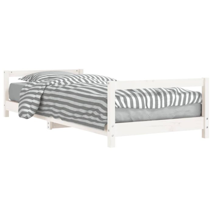 vidaXL Barnesengeramme hvit 90×190 cm heltre furu