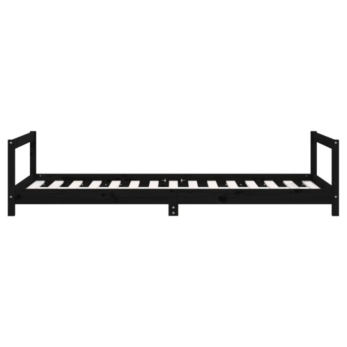 vidaXL Barnesengeramme svart 90×190 cm heltre furu