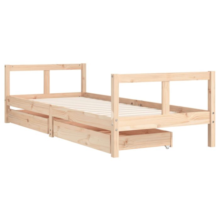 vidaXL Barnesengeramme med skuffer 80×200 cm heltre furu