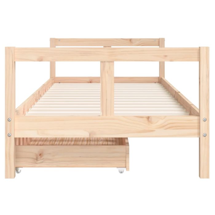 vidaXL Barnesengeramme med skuffer 80×200 cm heltre furu