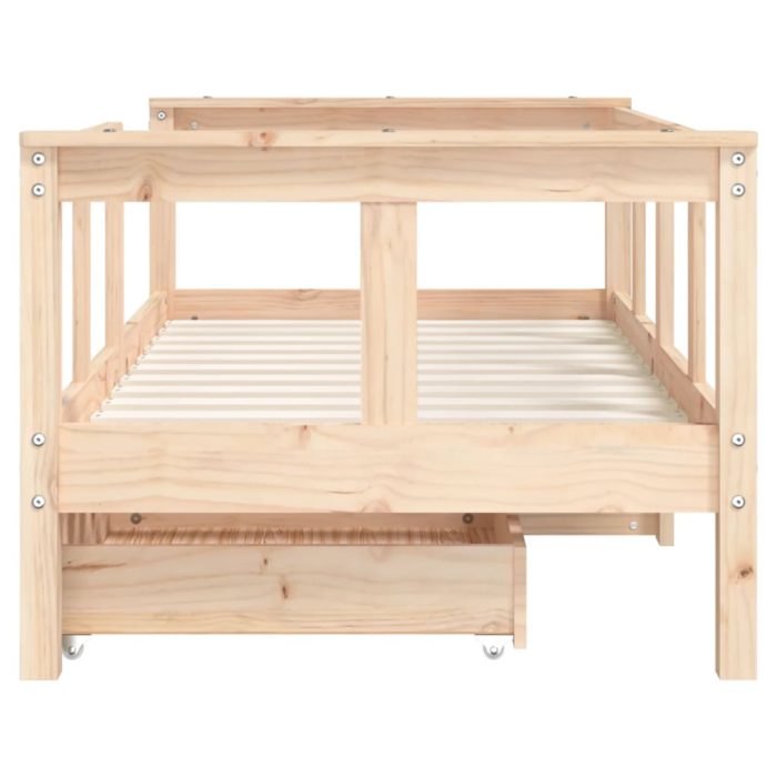 vidaXL Barnesengeramme med skuffer 70×140 cm heltre furu