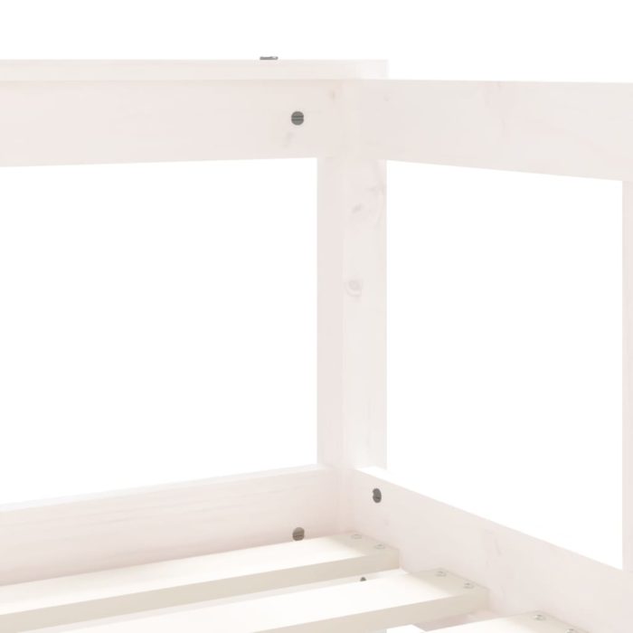 vidaXL Barnesengeramme med skuffer hvit 70×140 cm heltre furu