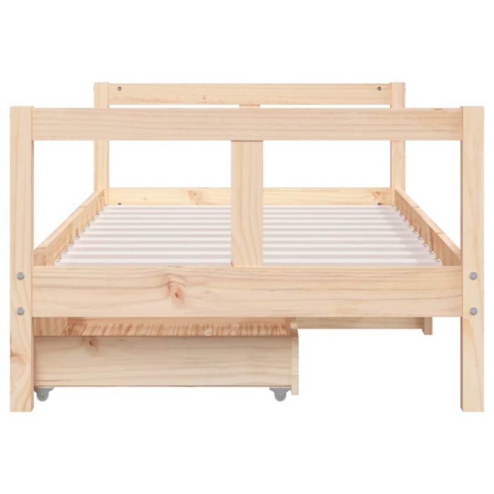 vidaXL Barnesengeramme med skuffer 80×160 cm heltre furu