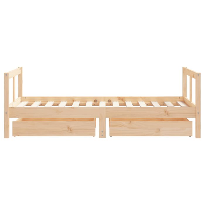 vidaXL Barnesengeramme med skuffer 80×160 cm heltre furu