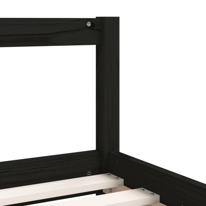 vidaXL Barnesengeramme med skuffer svart 90×190 cm heltre furu