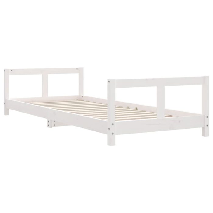 vidaXL Barnesengeramme hvit 80×200 cm heltre furu