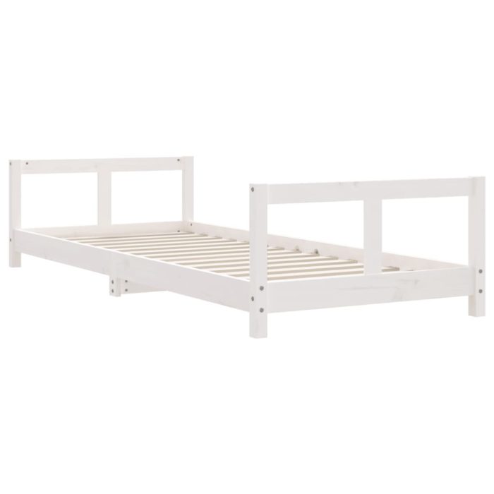 vidaXL Barnesengeramme hvit 80×200 cm heltre furu