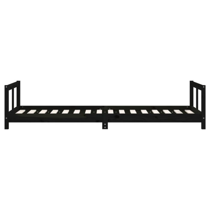 vidaXL Barnesengeramme svart 80×200 cm heltre furu