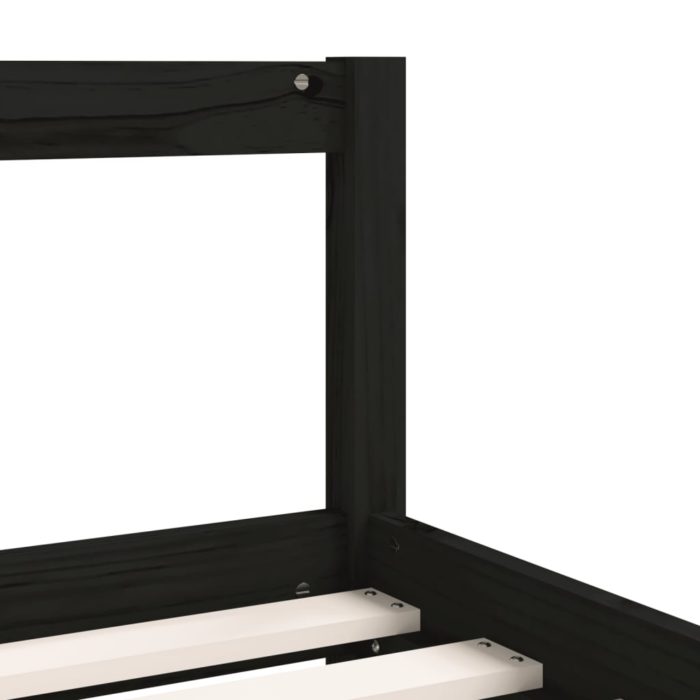 vidaXL Barnesengeramme svart 80×200 cm heltre furu