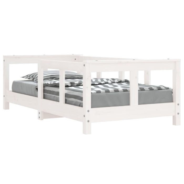 vidaXL Barnesengeramme hvit 70×140 cm heltre furu