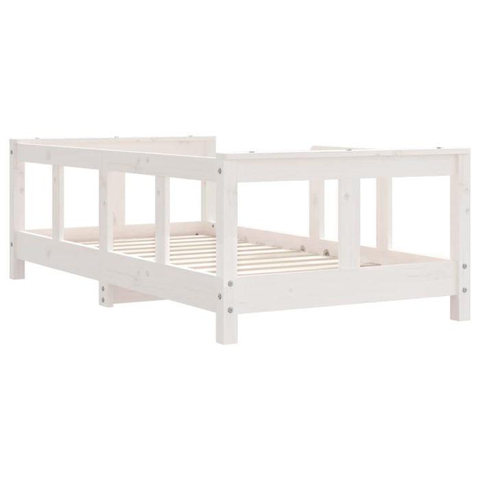 vidaXL Barnesengeramme hvit 70×140 cm heltre furu
