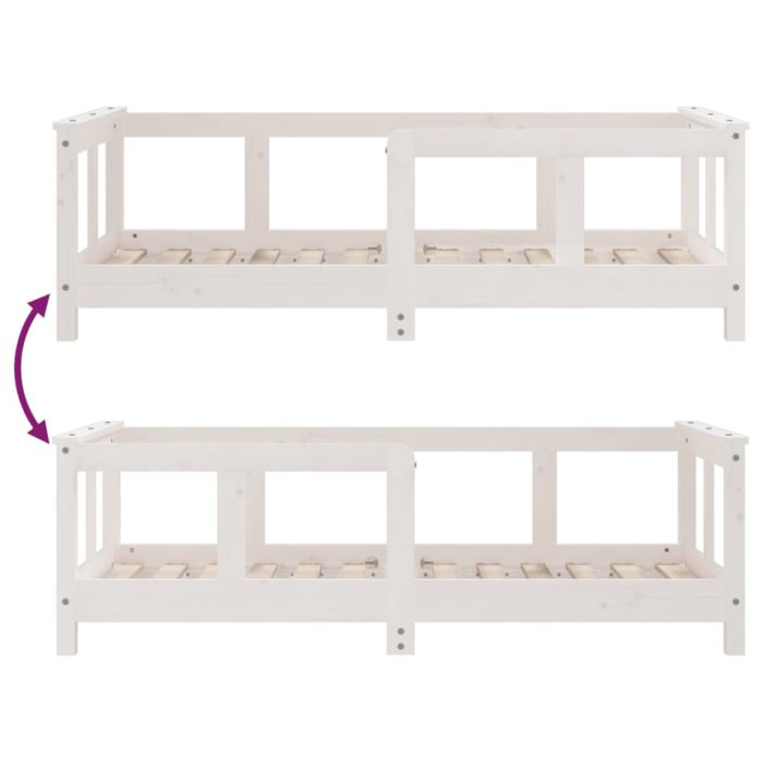 vidaXL Barnesengeramme hvit 70×140 cm heltre furu