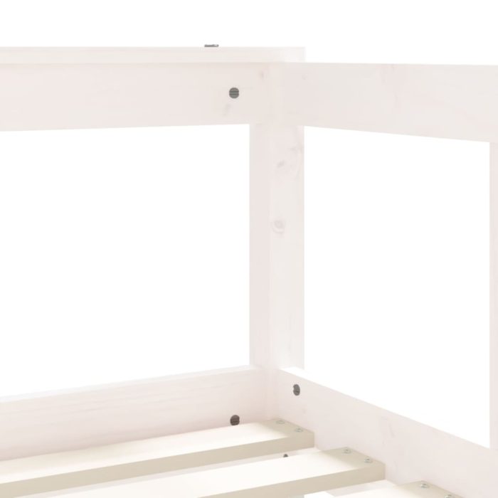 vidaXL Barnesengeramme hvit 70×140 cm heltre furu