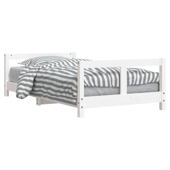 vidaXL Barnesengeramme hvit 80×160 cm heltre furu