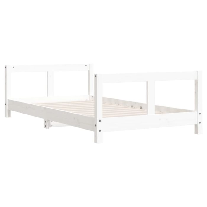 vidaXL Barnesengeramme hvit 80×160 cm heltre furu