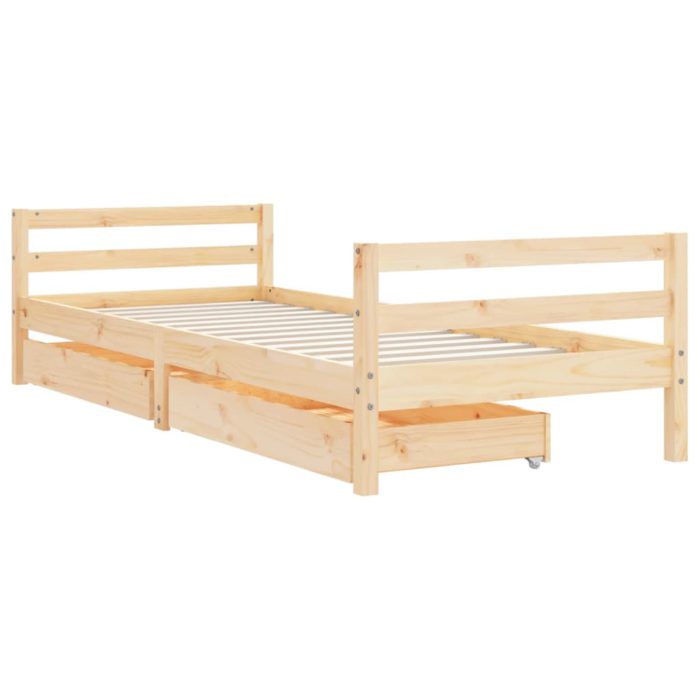 vidaXL Barnesengeramme med skuffer 80×200 cm heltre furu