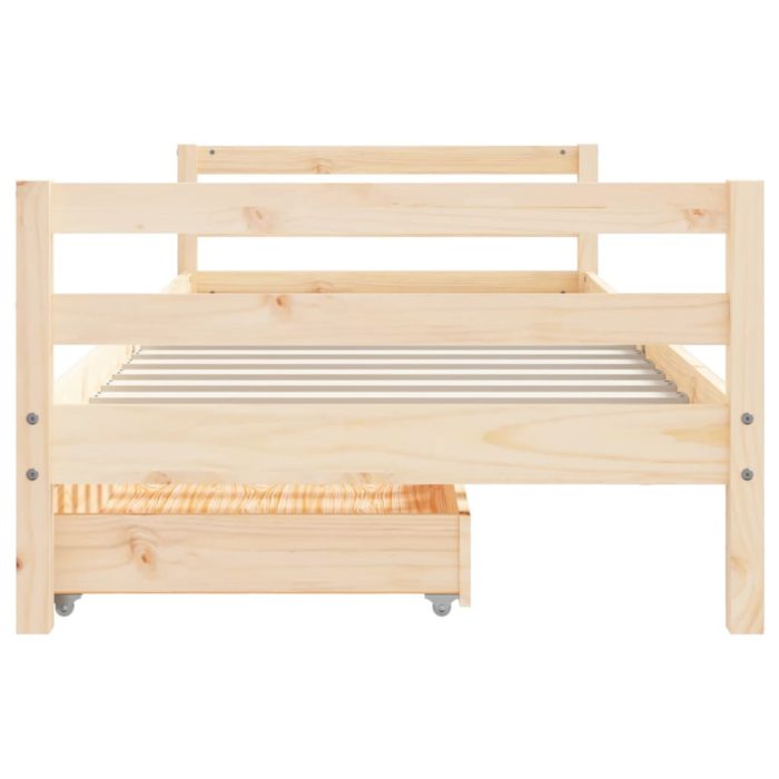 vidaXL Barnesengeramme med skuffer 80×200 cm heltre furu