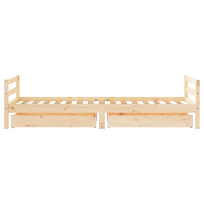 vidaXL Barnesengeramme med skuffer 80×200 cm heltre furu