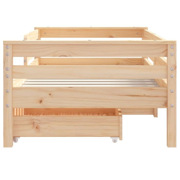 vidaXL Barnesengeramme med skuffer 70×140 cm heltre furu