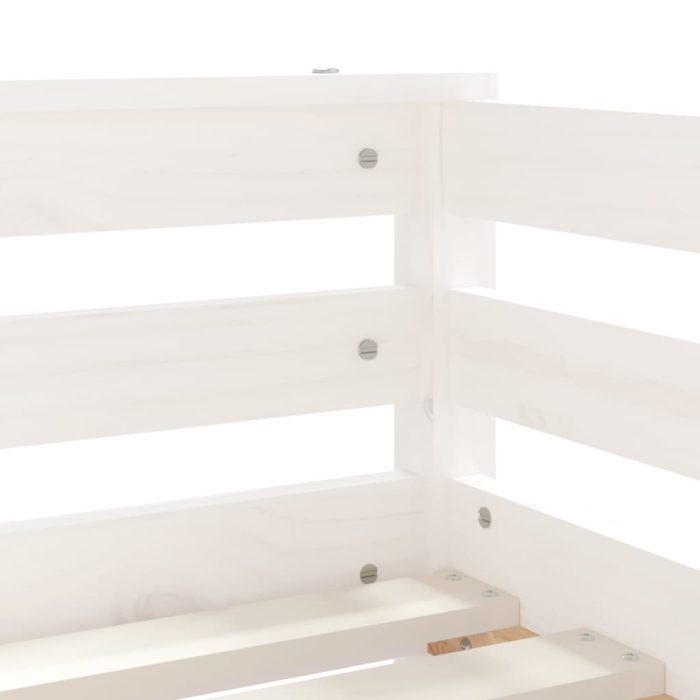 vidaXL Barnesengeramme med skuffer hvit 70×140 cm heltre furu